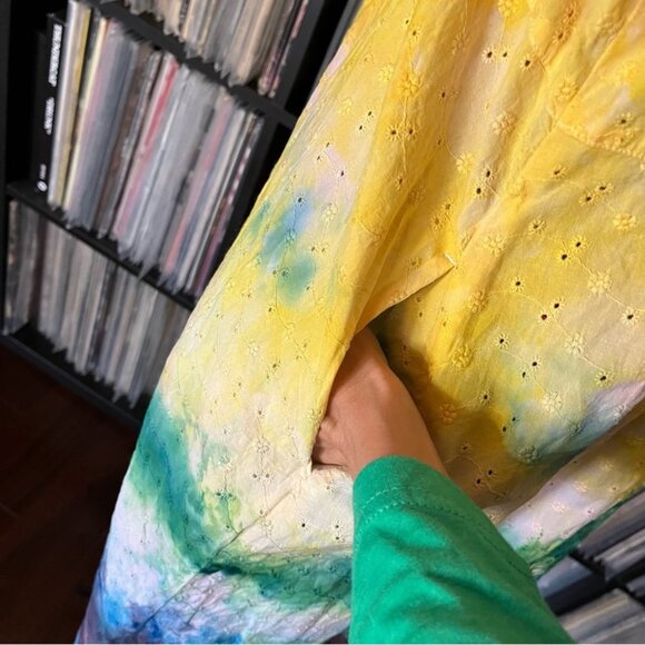 Multicolor Tie-Dye Crochet Dress, Grateful Dead, Phish, Handmade, XL Size 16-18 - Picture 5 of 10